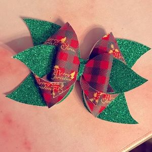 Hand Crafted Multi Layer Christmas Bow